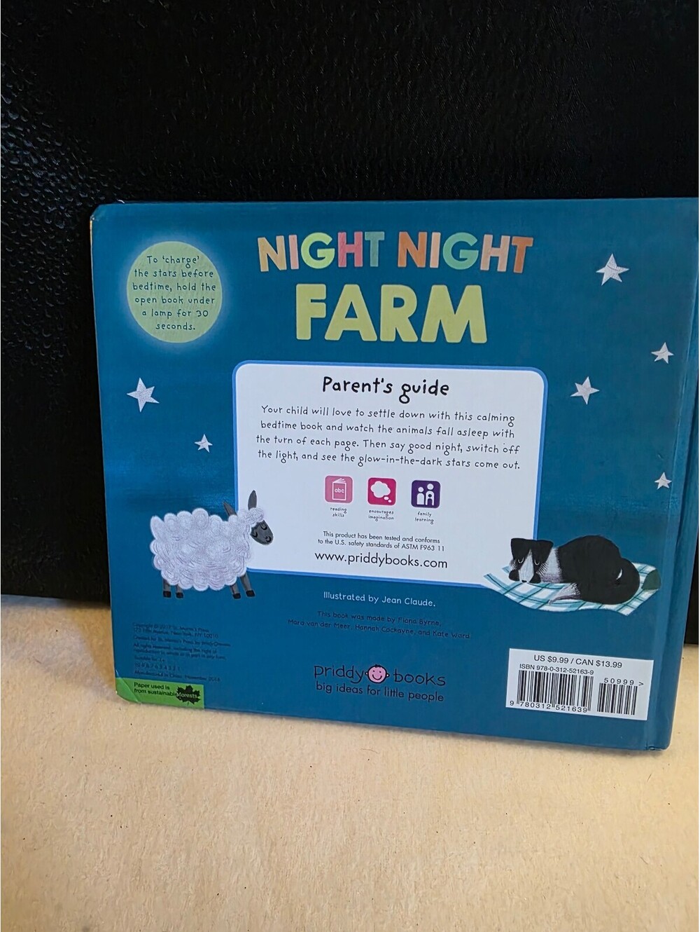 Night Night Farm Glow-in-the-Dark Children’s Board Book Priddy Books